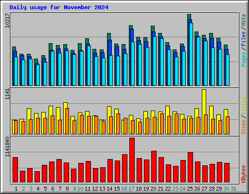 Daily usage for November 2024