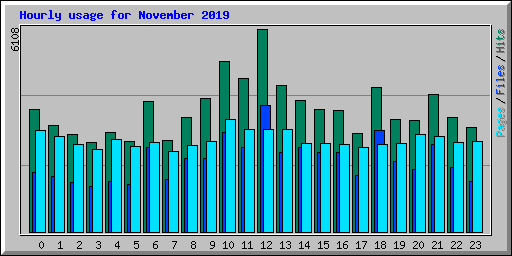 Hourly usage for November 2019