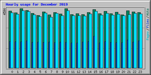 Hourly usage for December 2019