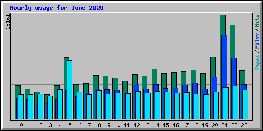 Hourly usage for June 2020
