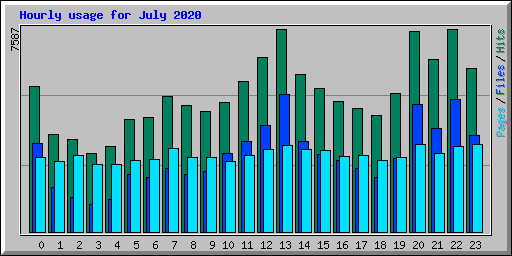 Hourly usage for July 2020