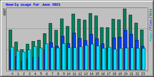 Hourly usage for June 2021