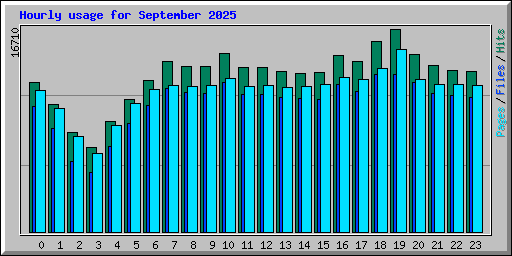 Hourly usage for September 2025