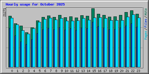 Hourly usage for October 2025